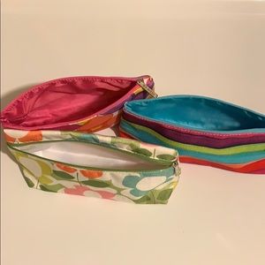 3 NWOT Clinique makeup bags